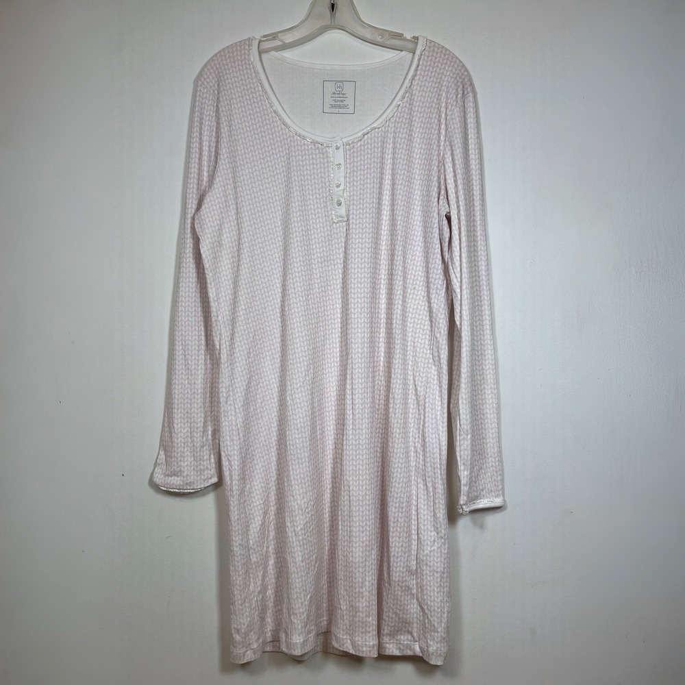 Lila & Hayes Womens 100% Pima‎ Cotton Nightgown L Soft Luxury Classic Sleepwear